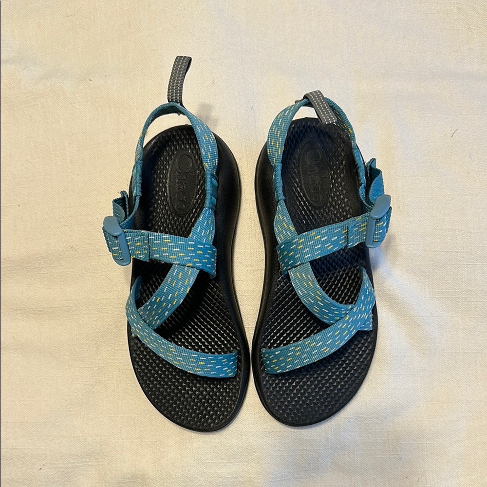 Chaco Z/1 Kids Ecotread Sandals in Clip Aqua